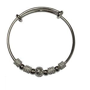 Silver diamond bracelet